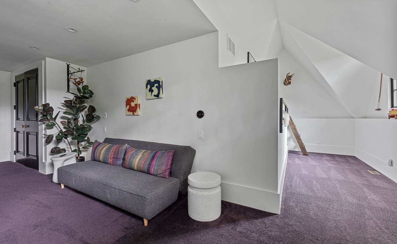 Our guests say this spacious play room upstairs is a popular gathering spot.