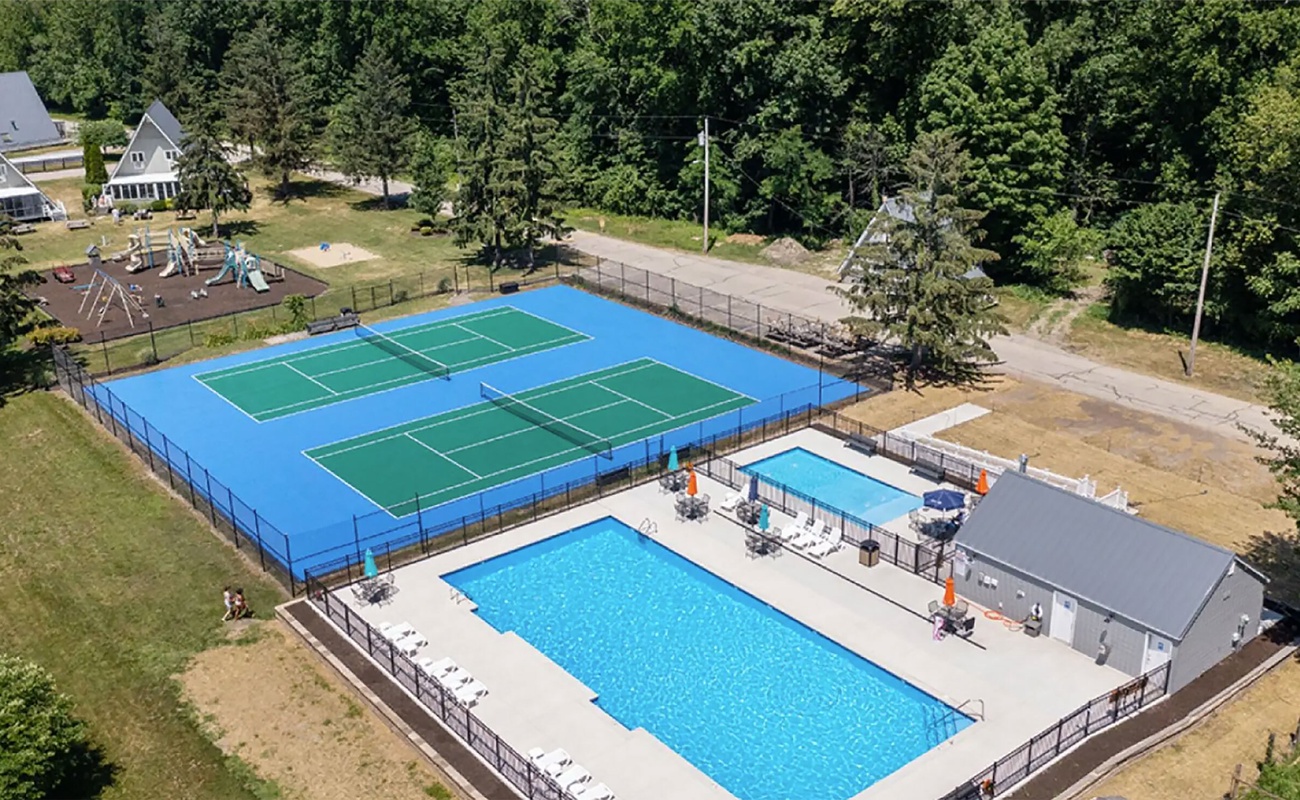 Resort-style fun awaits with 3 pools, tennis, and play at Chalet on the Lake Resort.