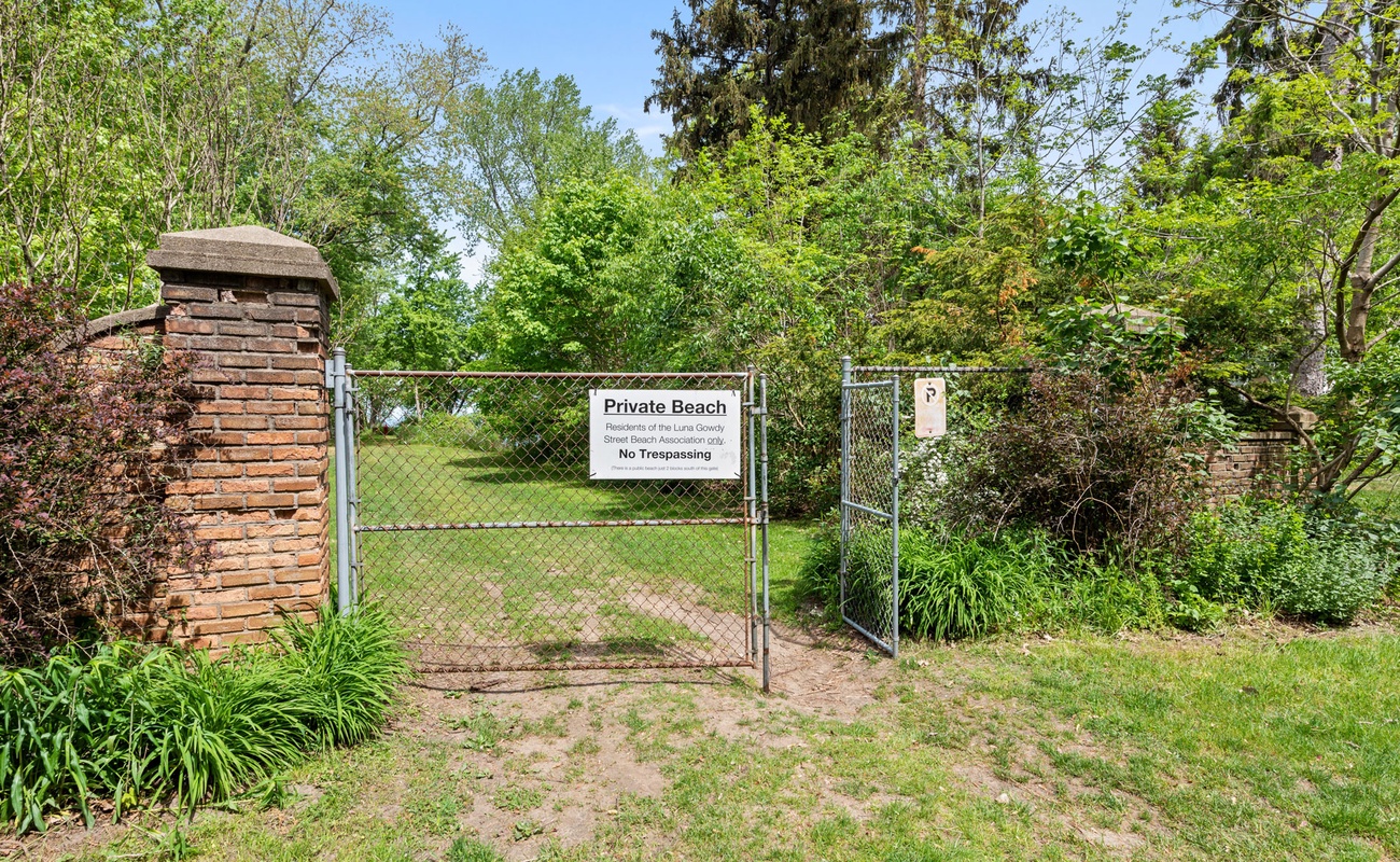 It’s just a short walk to your own private stretch of Lake Michigan beach.