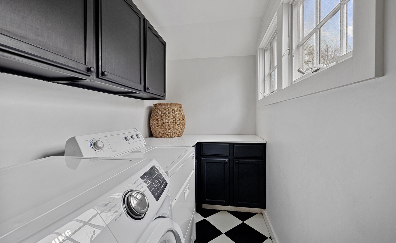 We have 2 laundry rooms for handling you and your guests' laundering needs.