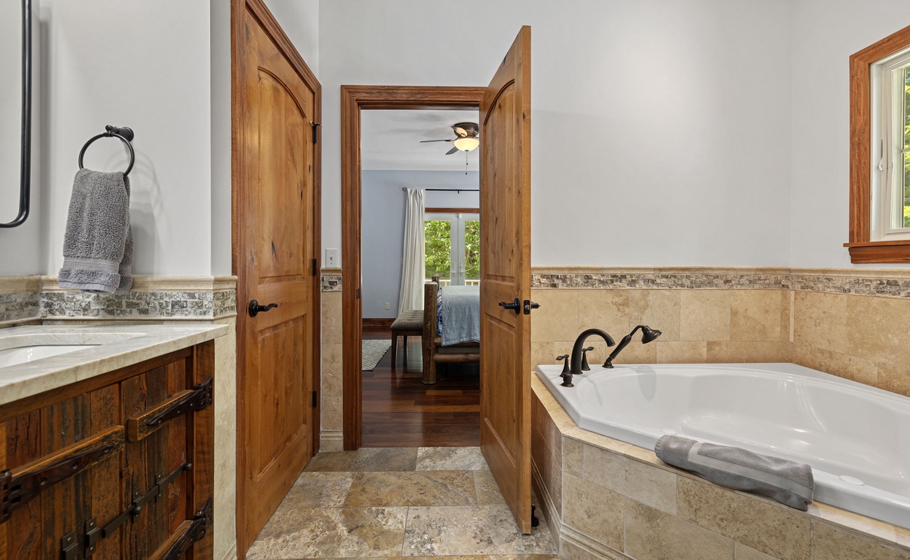 Indulge in a warm bath after a day of local activities and adventure.