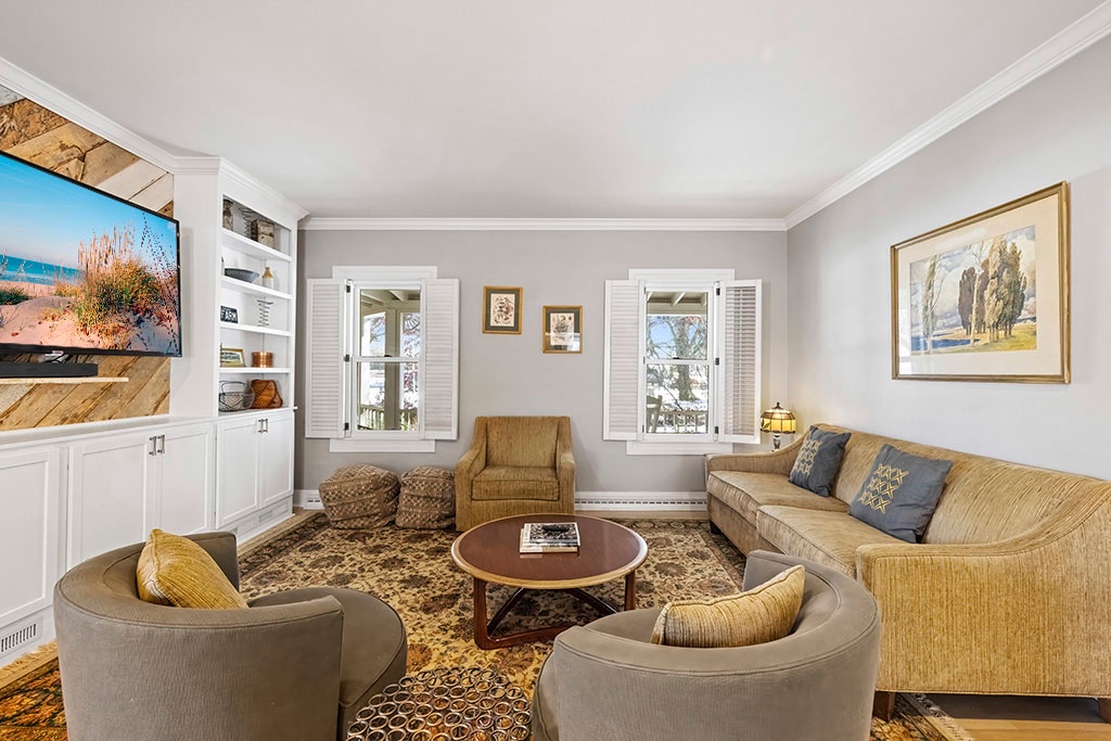 A peaceful gathering spot tucked inside the heart of The Farmhouse.