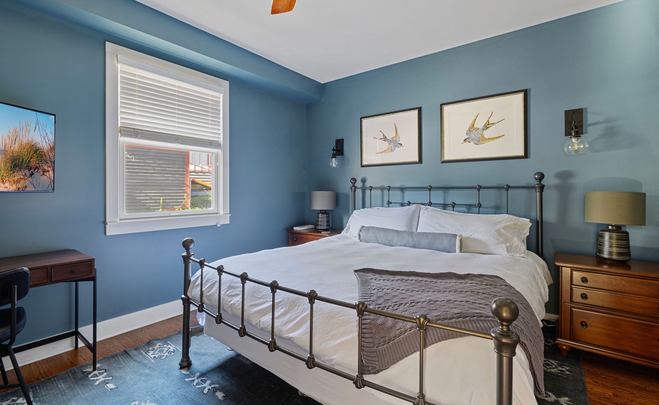 Warm and cozy beautifully styled with luxurious hotel quality linens.