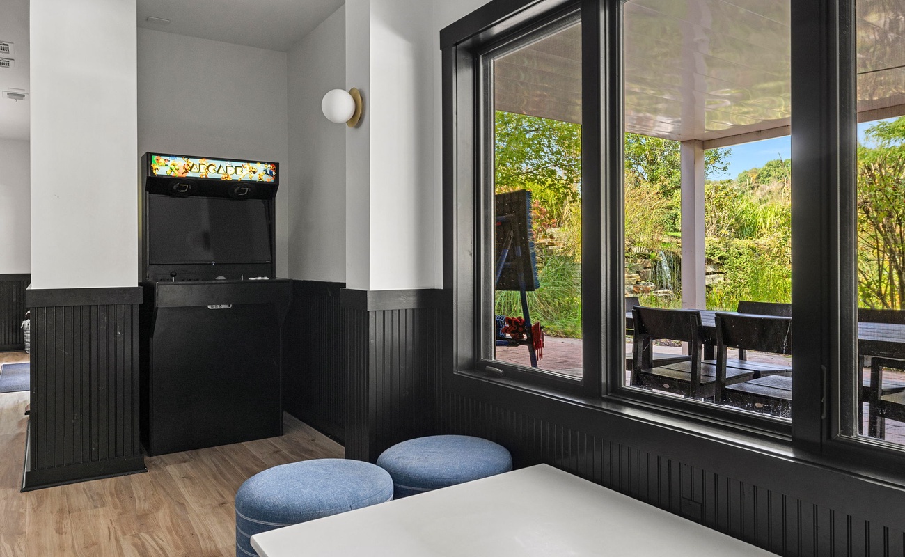 Level up your game night with an arcade throwback and a killer view!