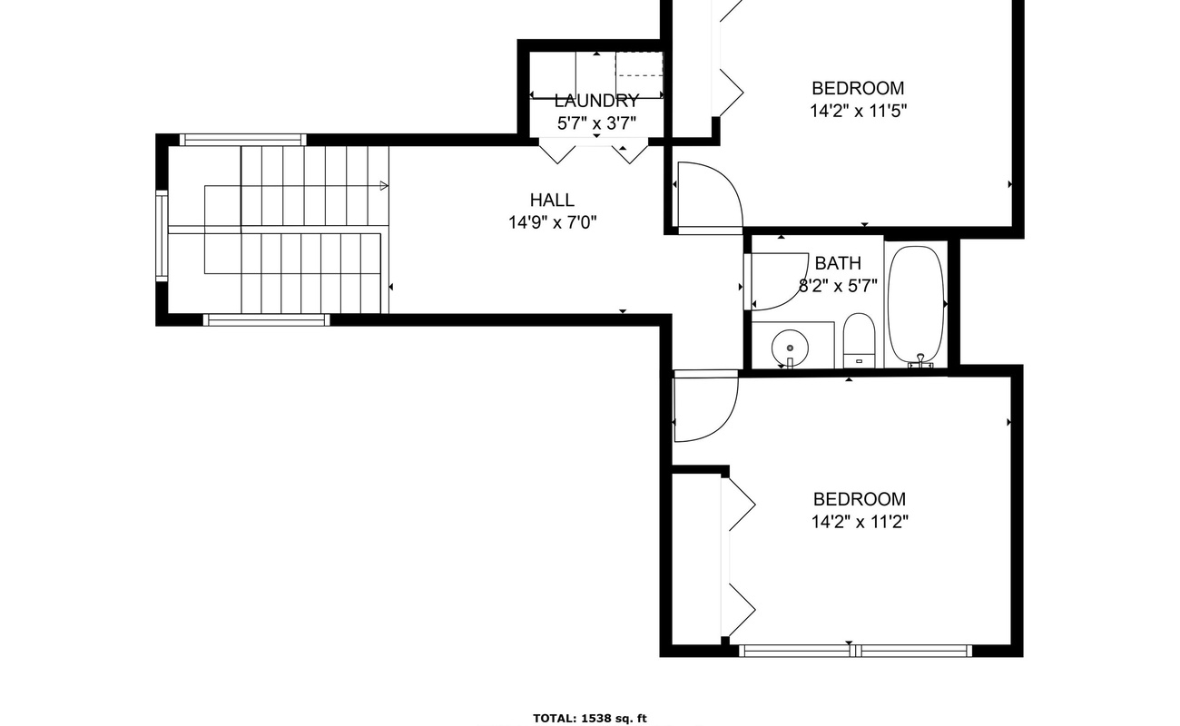 Blue Beech Cottage Second Floor Layout
