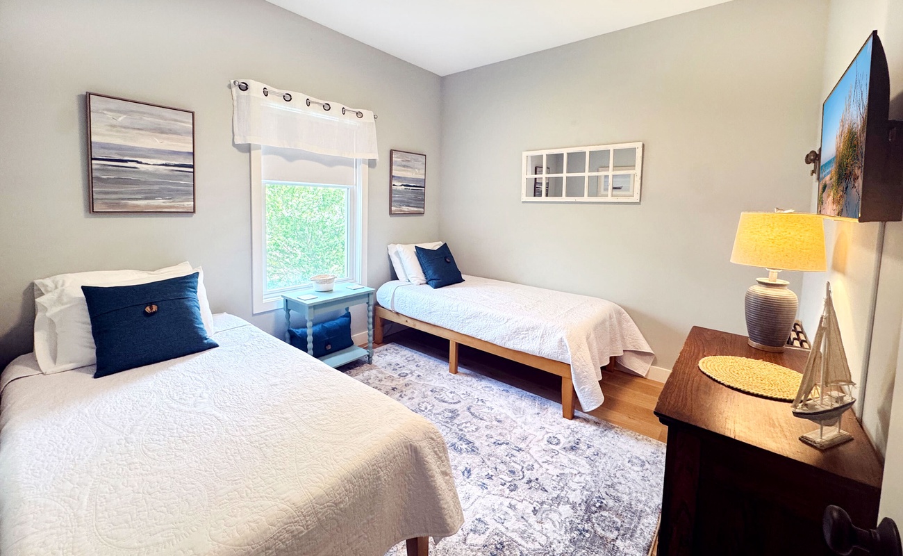 Bedroom 2 is on the main level & has 2 twin-size beds.