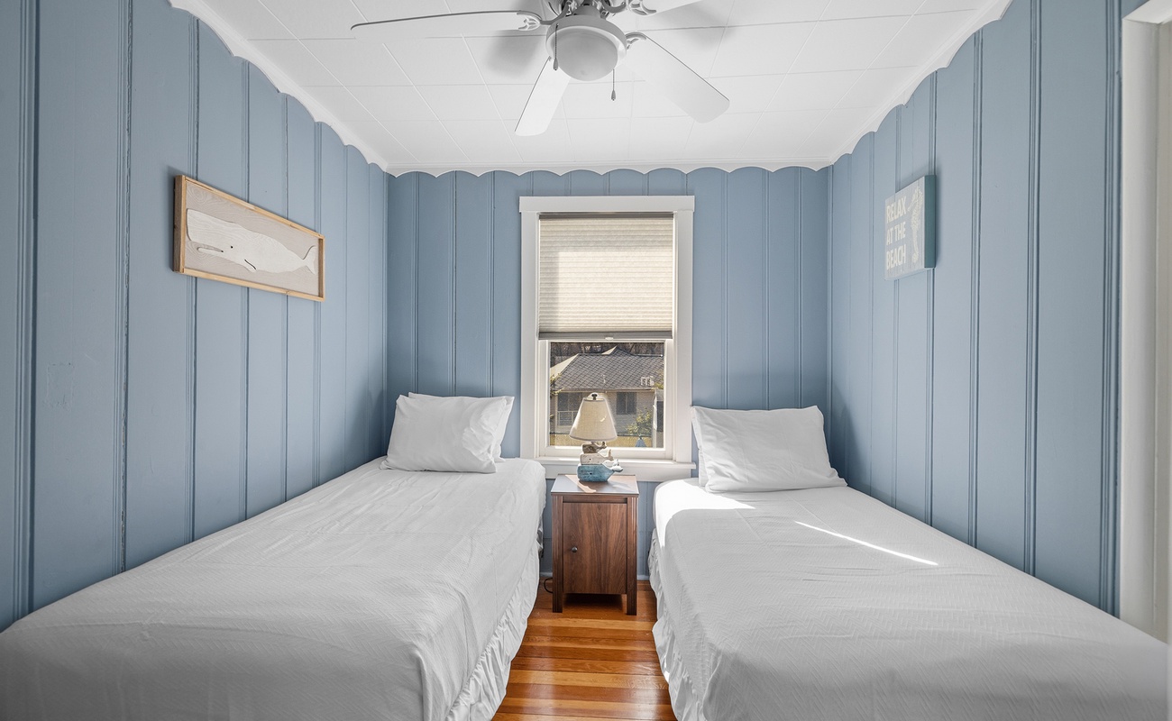 Bedroom 4 is on the upper level and has a 2 twin-sized beds.