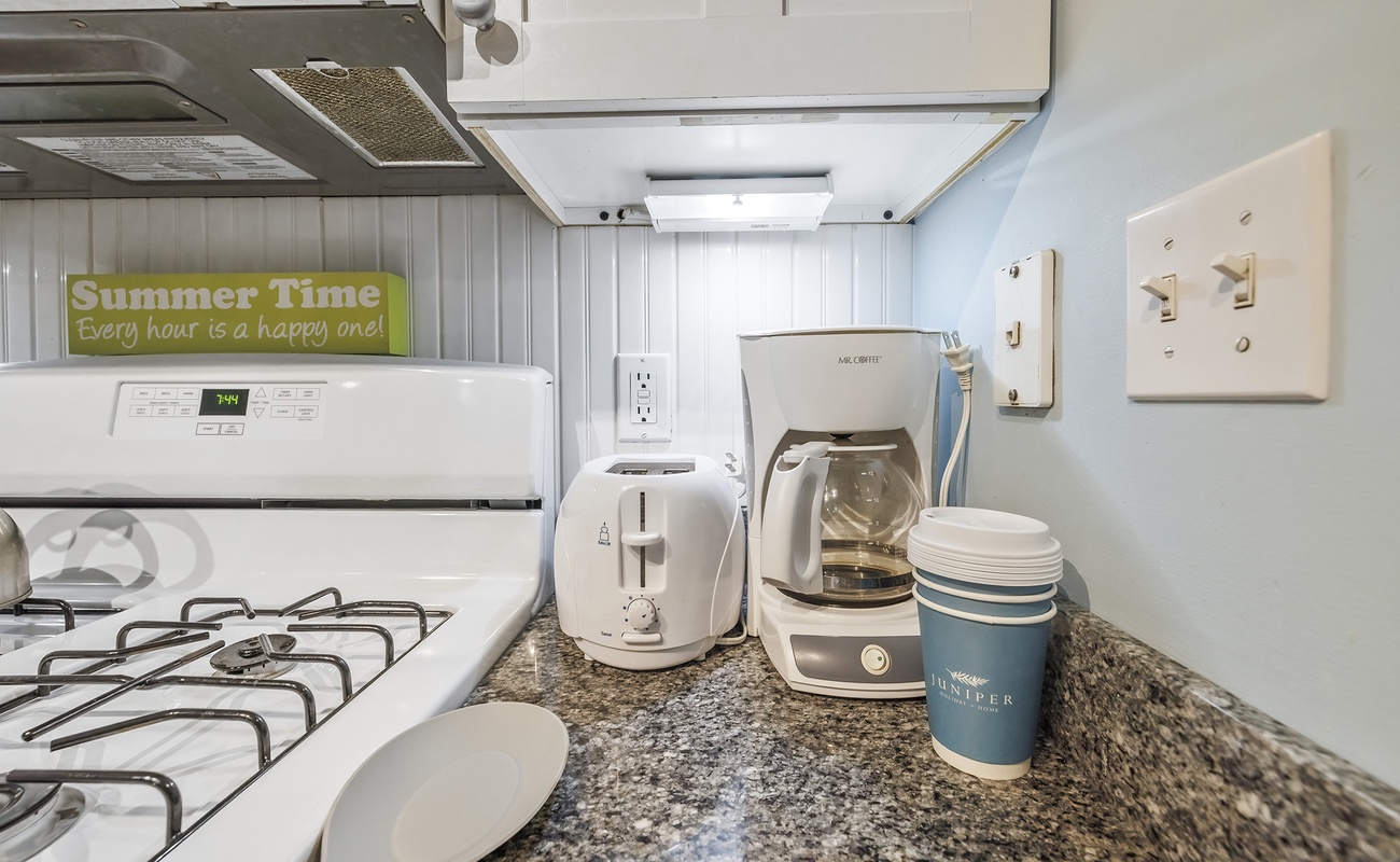 Easy mornings start here! Coffee on, toast up, day ahead.