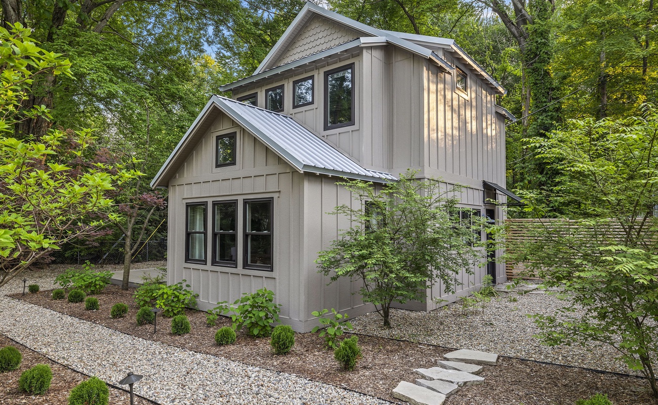 Nestled in the woods, away from it all.