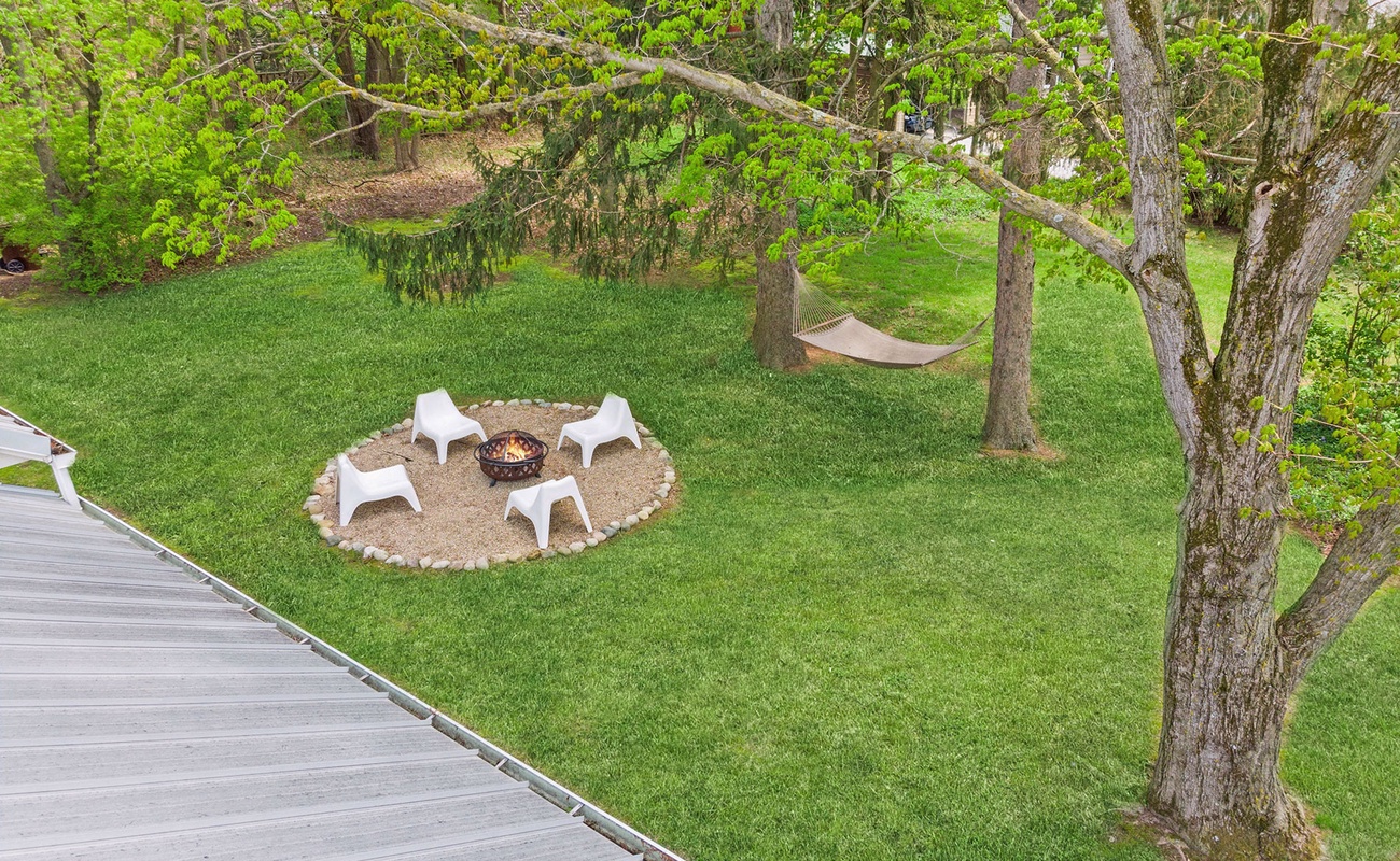 From marshmallows to midday naps, this yard covers all the best moments.