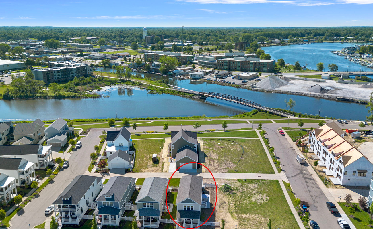 Here's a bird's-eye view of the newly constructed Harbor Shores Hideaway.