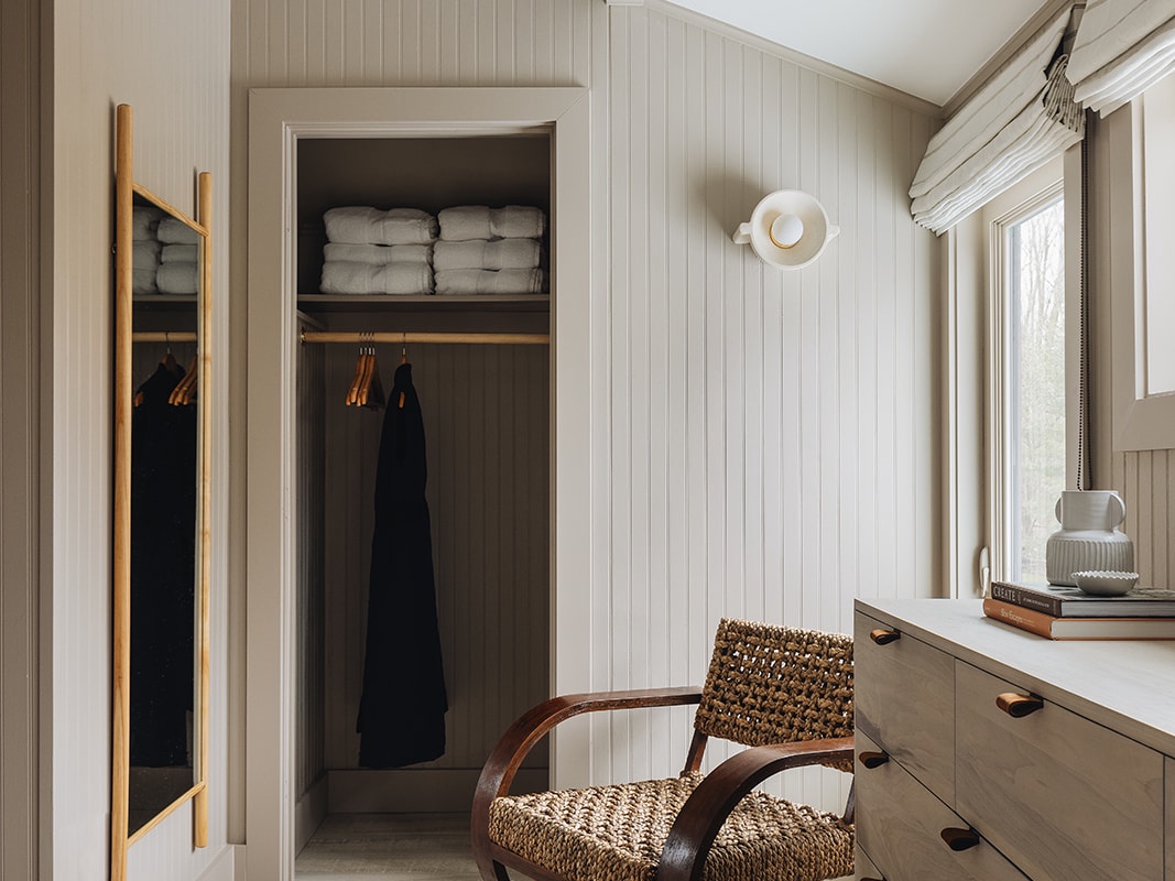 Plenty of dresser drawer space and closet space, along with plenty of style.