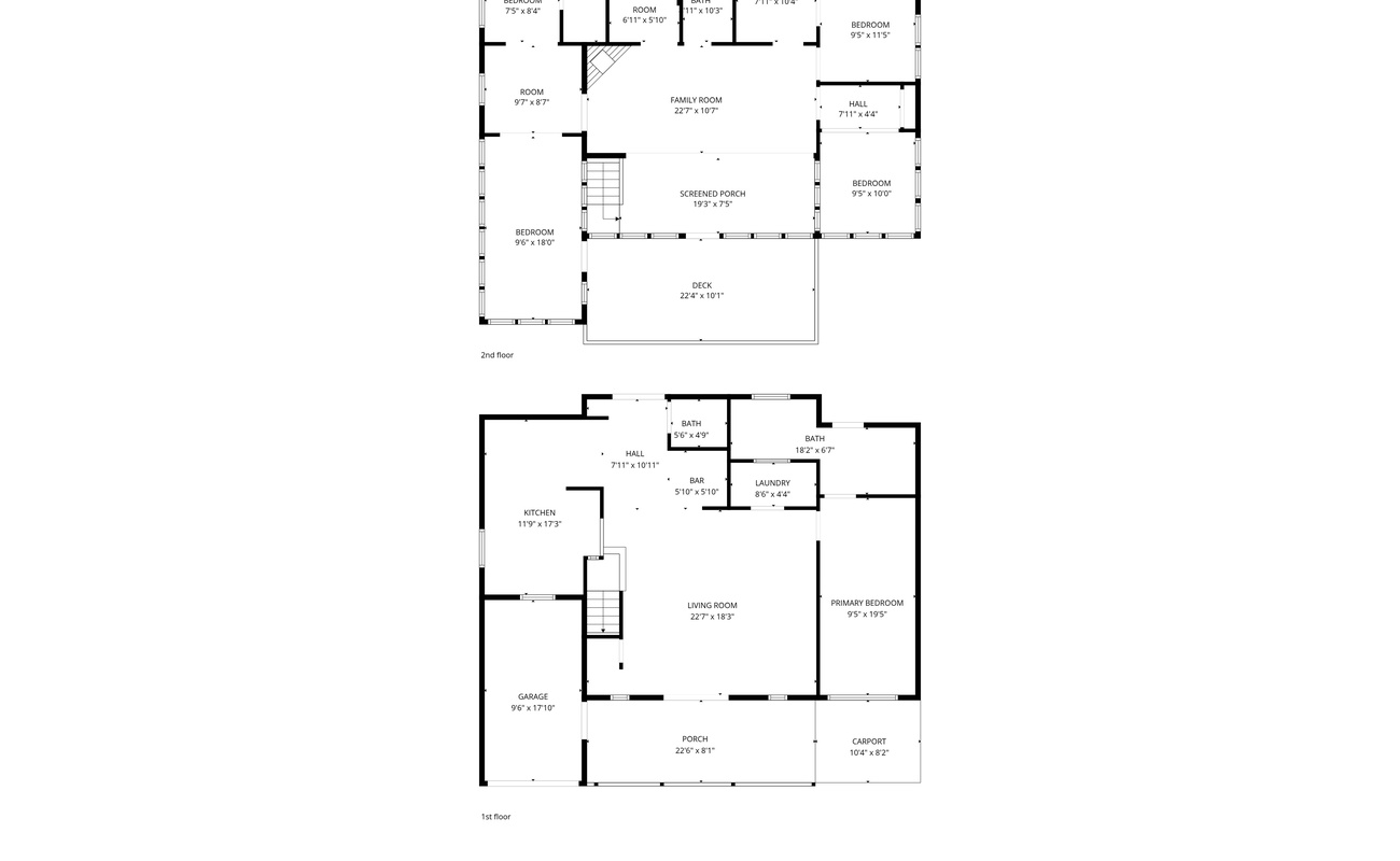 Barefoot Cottage Floor Plan Layout.