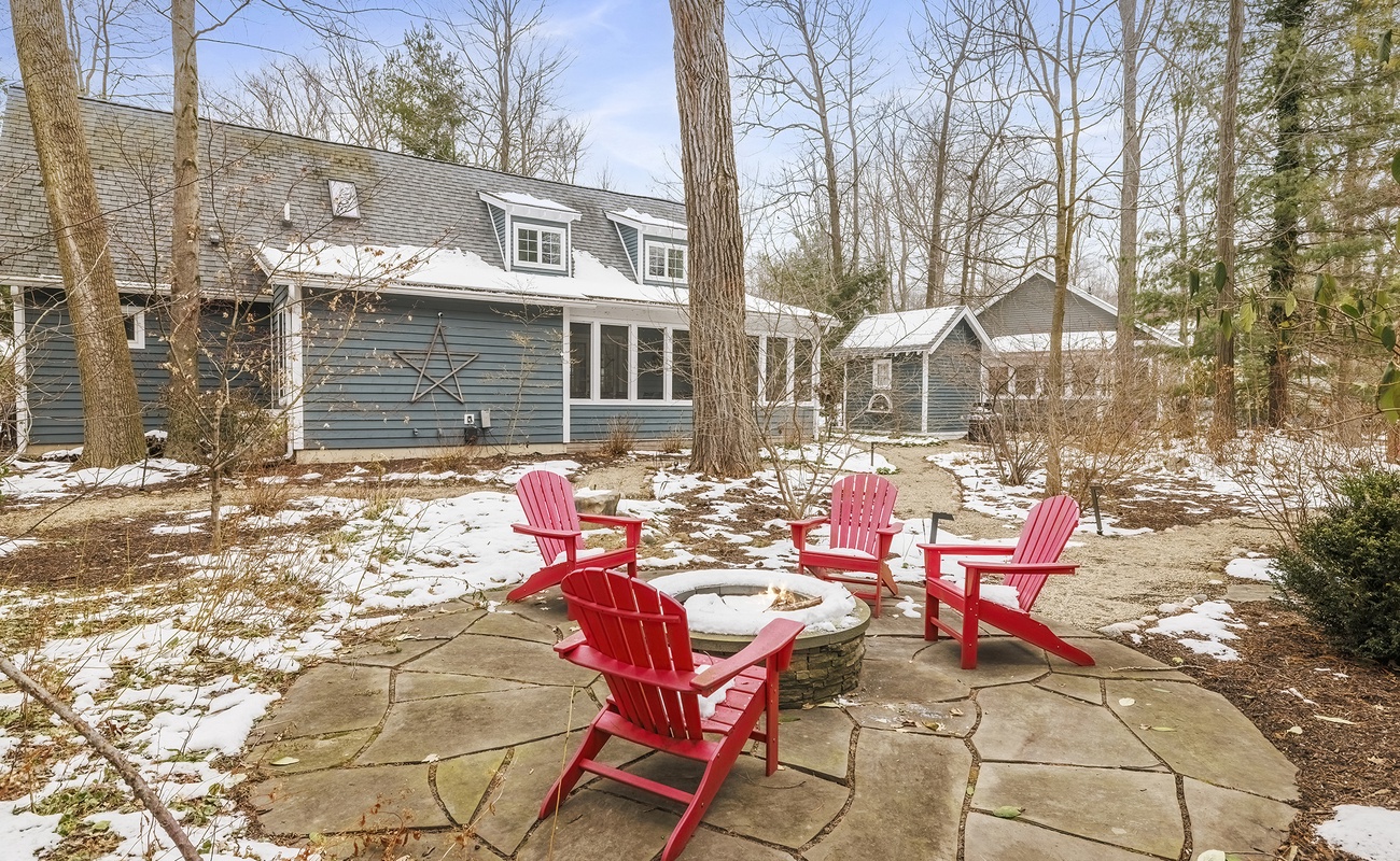 Winter nights glow warmer around the fire pit.