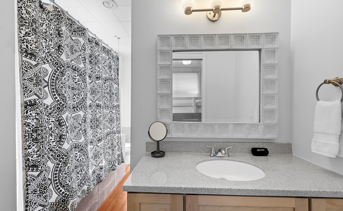 Clean lines and crisp patterns for a fresh start to your day.