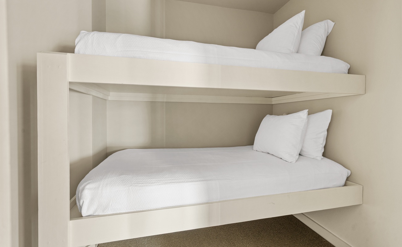 Bedroom 4 is on the upper level & has a twin-sized bunkbed.