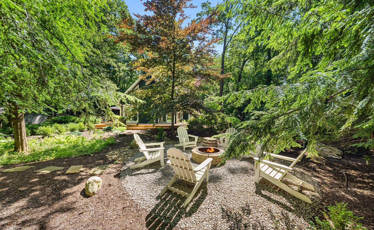 Evenings glow brighter around this fire pit.