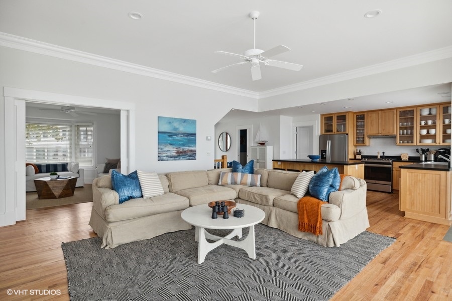 There is plenty of room for everyone on this ultra-comfy sectional.