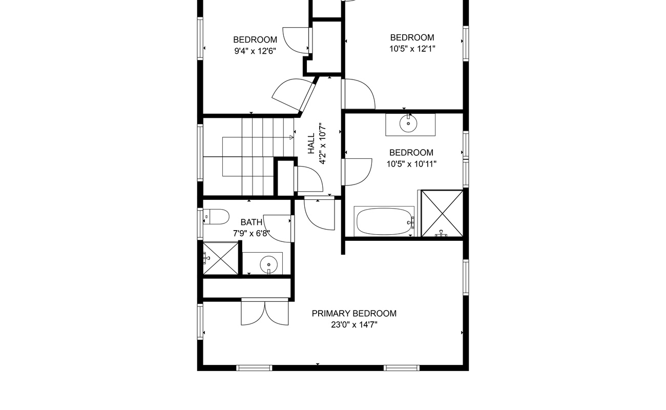 Three Fields Farm House 2nd Floor Plan.