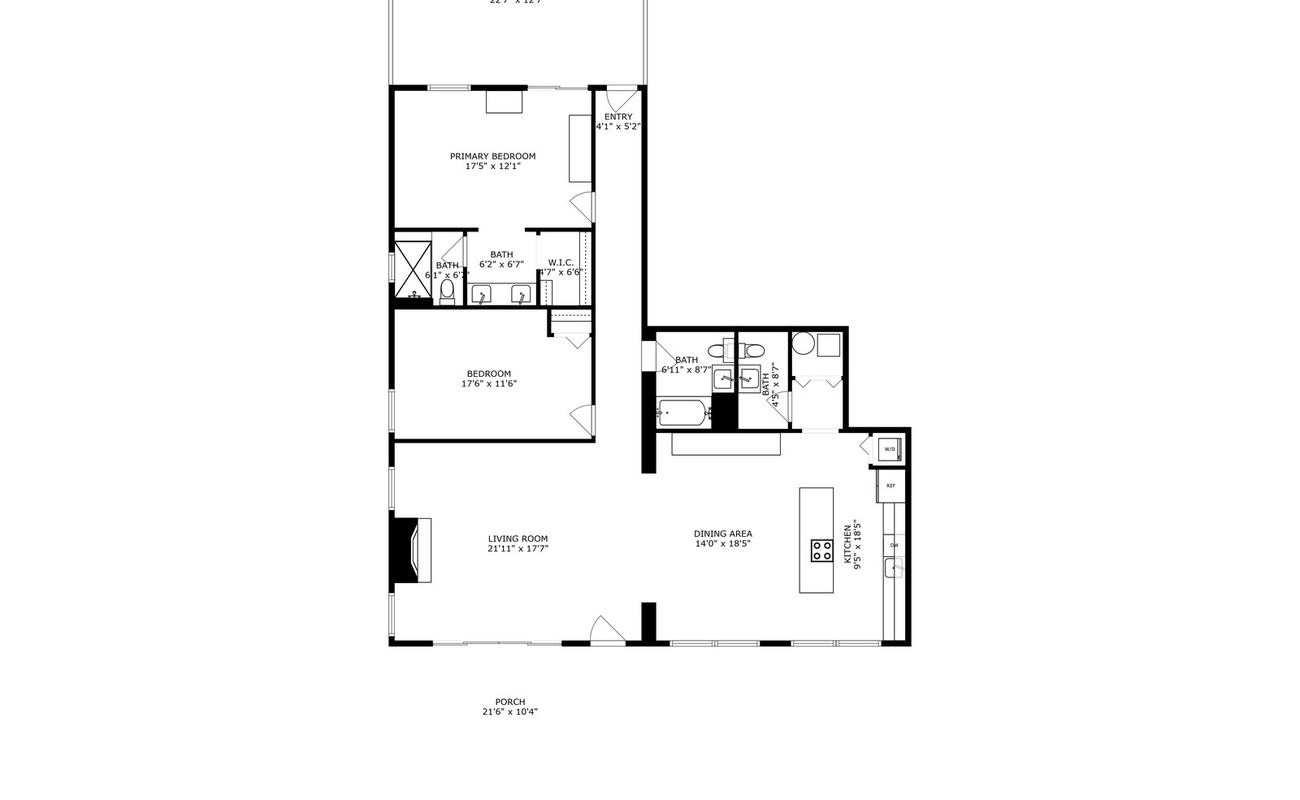 The Vineyard Loft's Floor plan.
