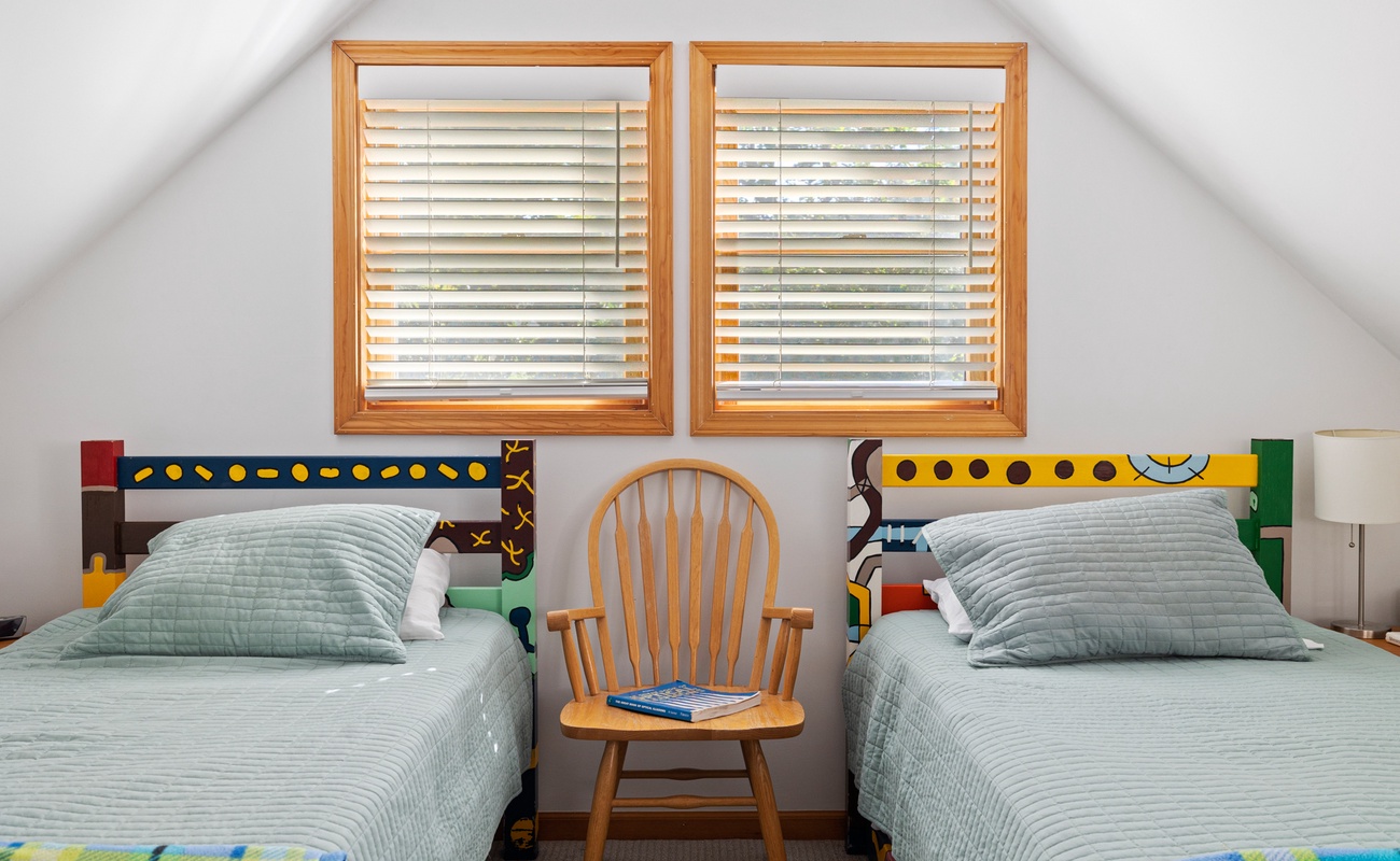 Bedroom 5 is on the upper level & has 2 twin-size beds.