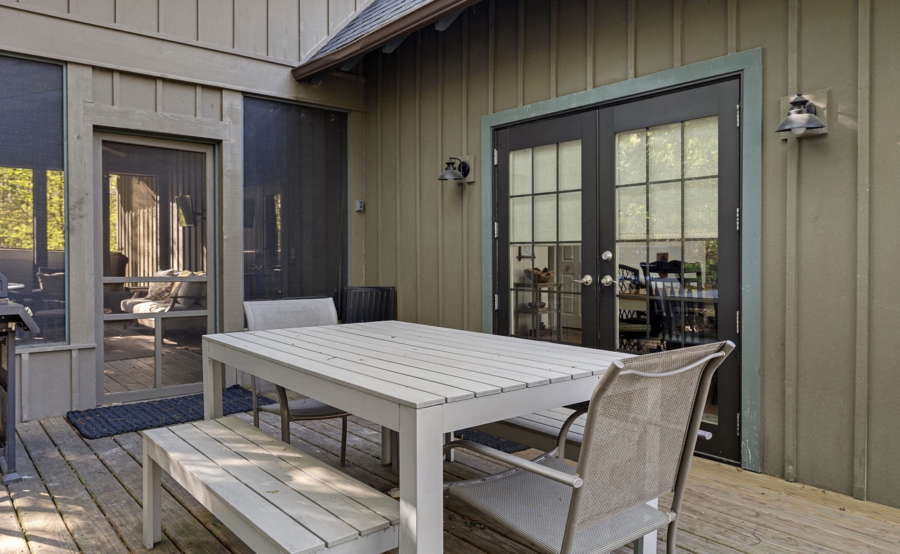 Is there ever NOT a time to gather for a snack or drink on a chill back deck?