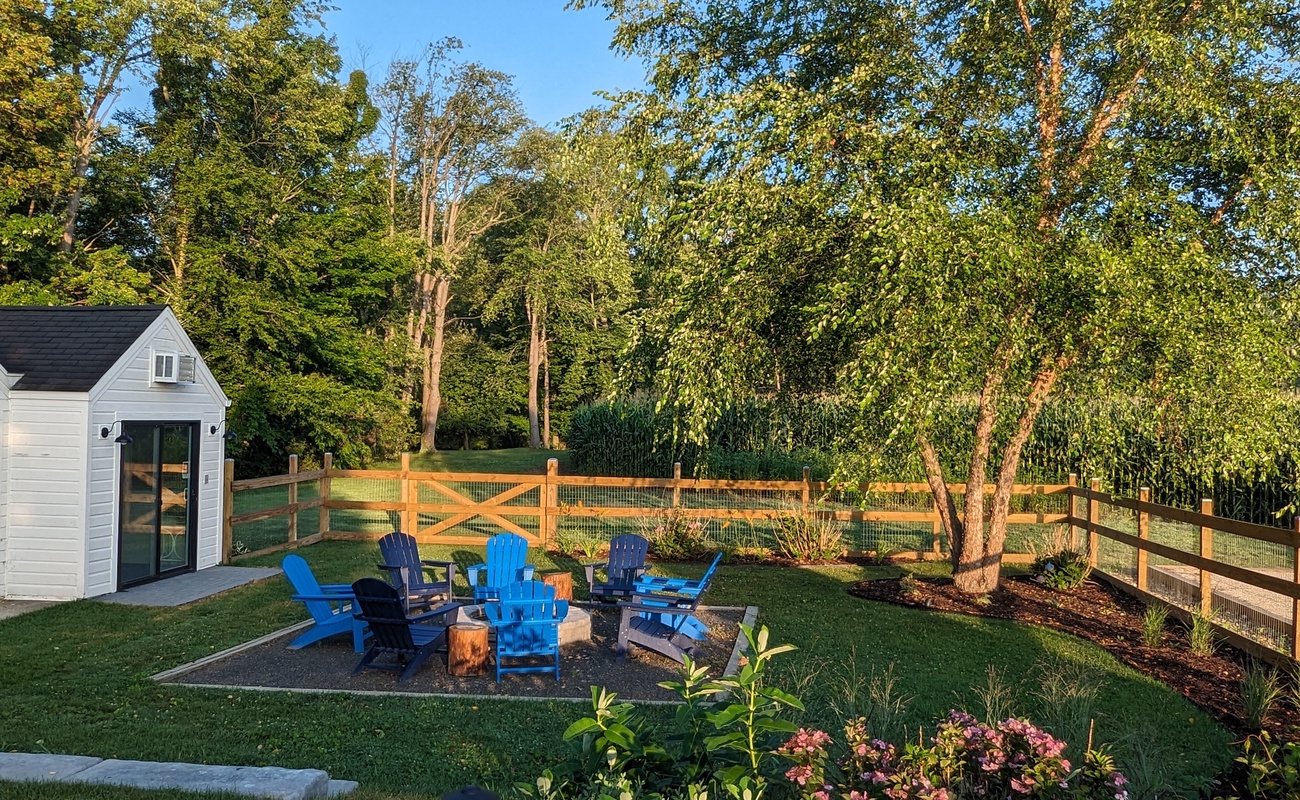 Golden-hour fireside moments await at Berrywood Farm.