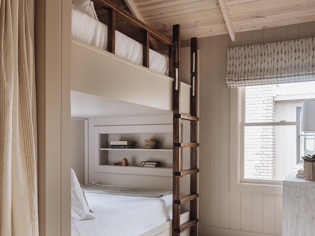 Bedroom 2 has 2 full-size bunkbeds.