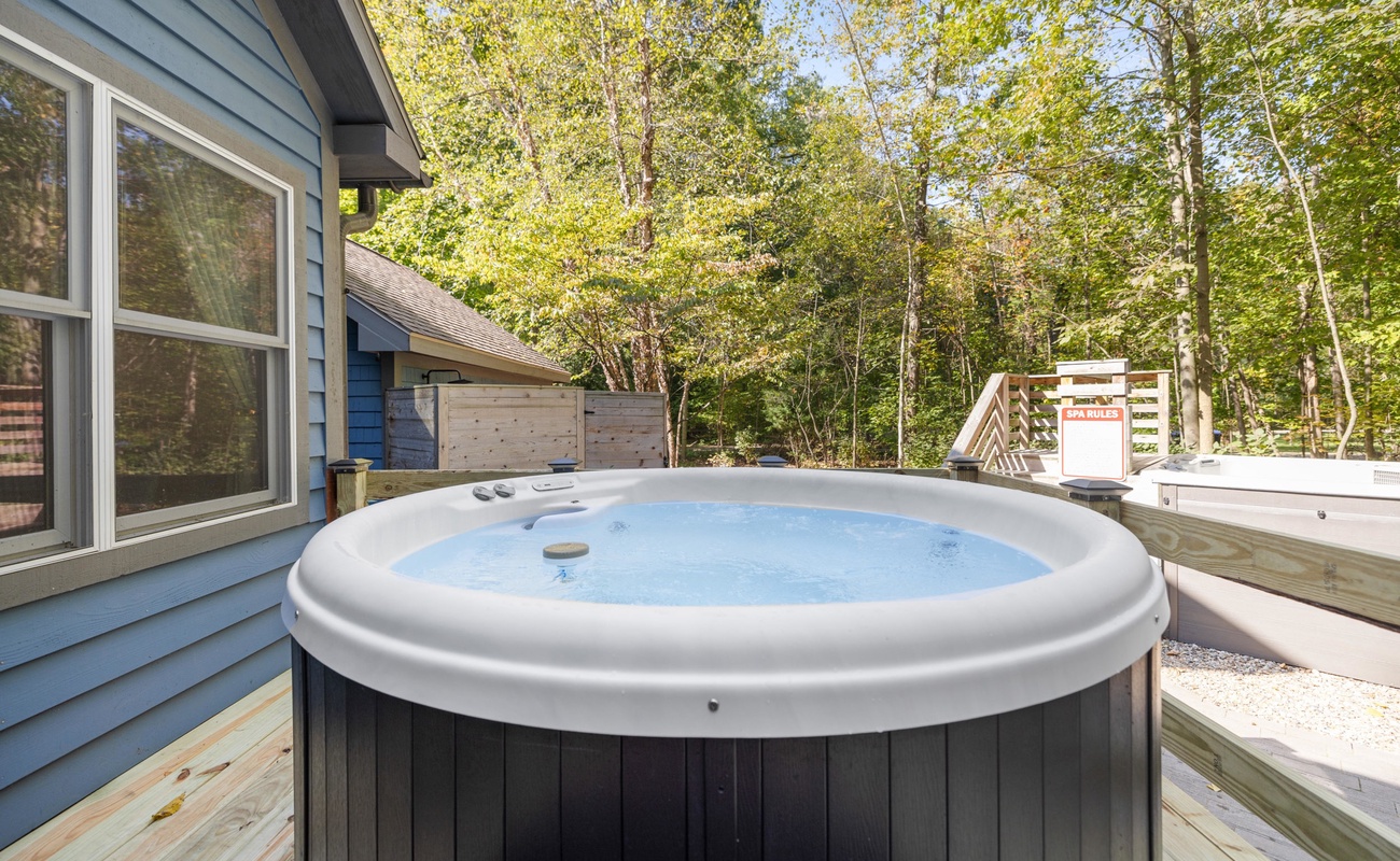 Stress melts away faster when there’s a hot tub involved!
