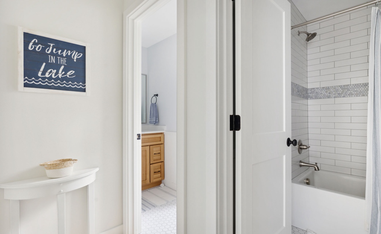 Multiple bathrooms makes hosting groups a breeze at Greystone Cottage!