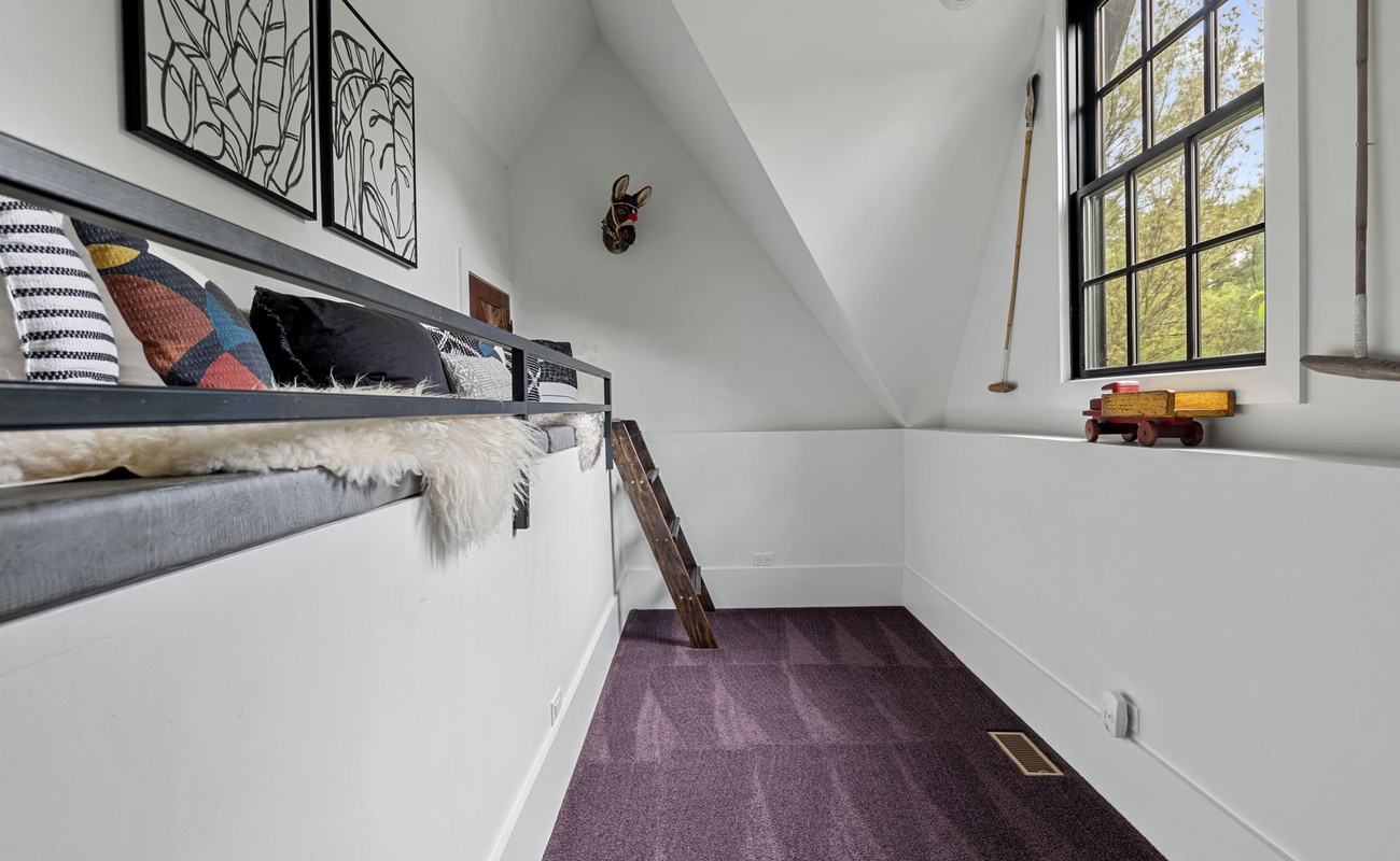 Another cozy nook where children can hang out in the sleeping loft.
