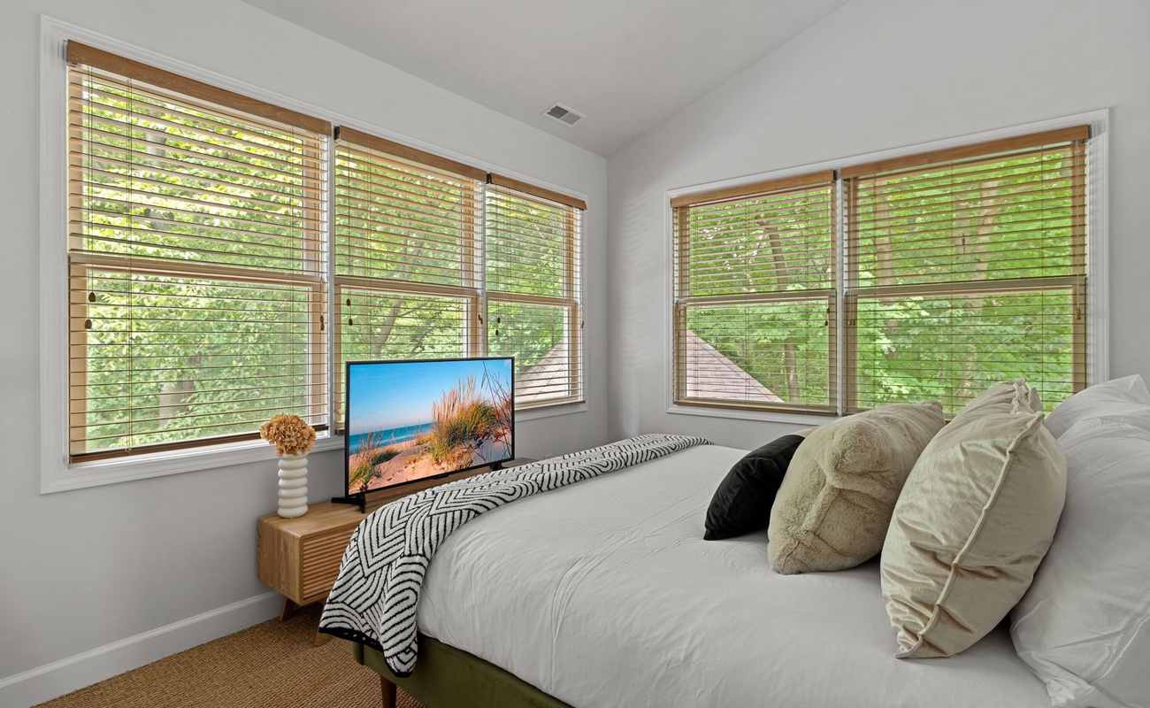 Bedroom 3 is on the upper level & has a king-size bed.