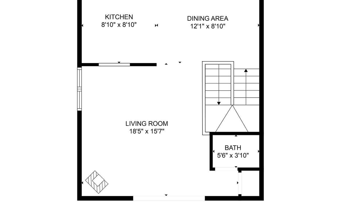Cozy Ski-In Ski-Out Big Mountain Condo 2nd Floor Layout