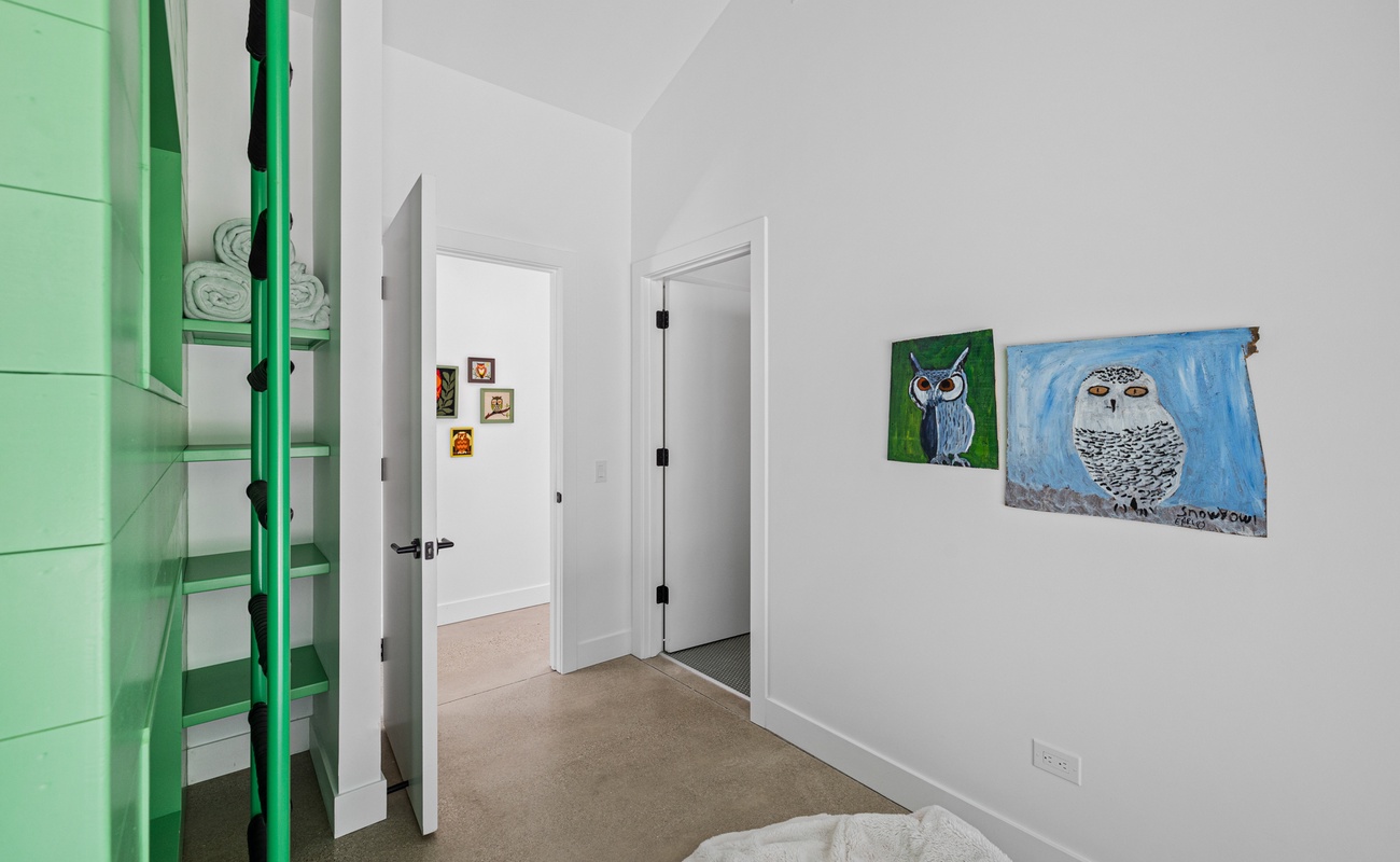 Owlwood's bunkroom adds a playful and whimsical touch to your stay.