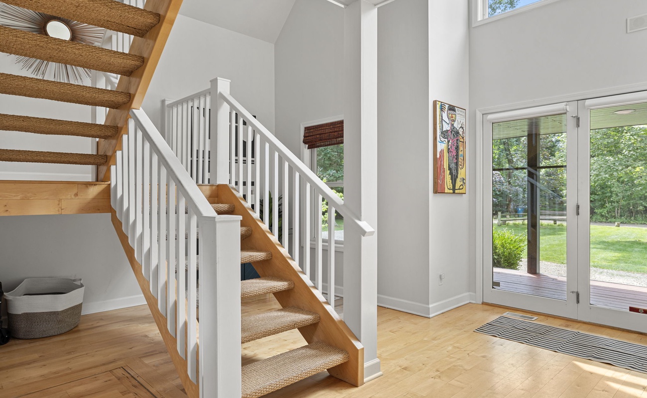 Sunlit stairway to happiness.