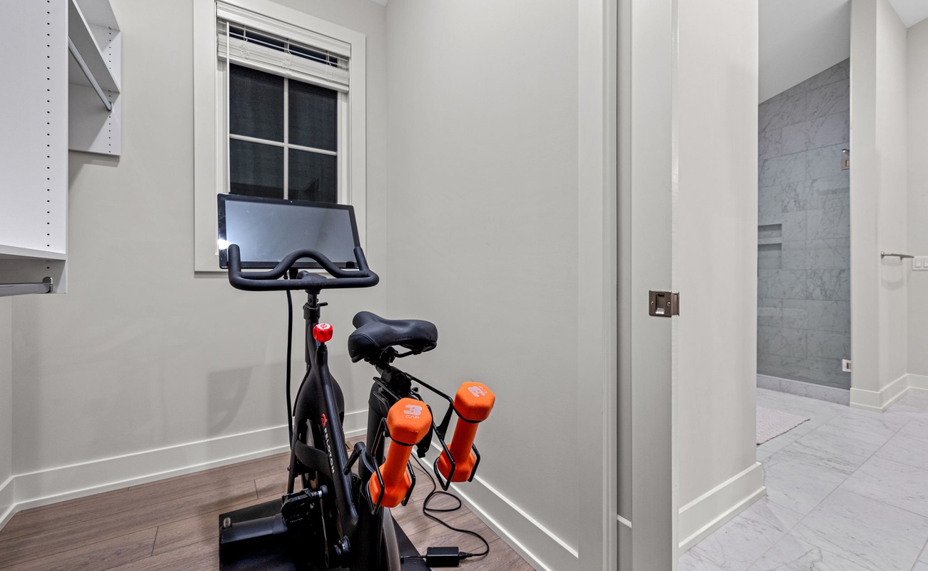 When your workout corner looks this sleek, excuses don’t stand a chance.