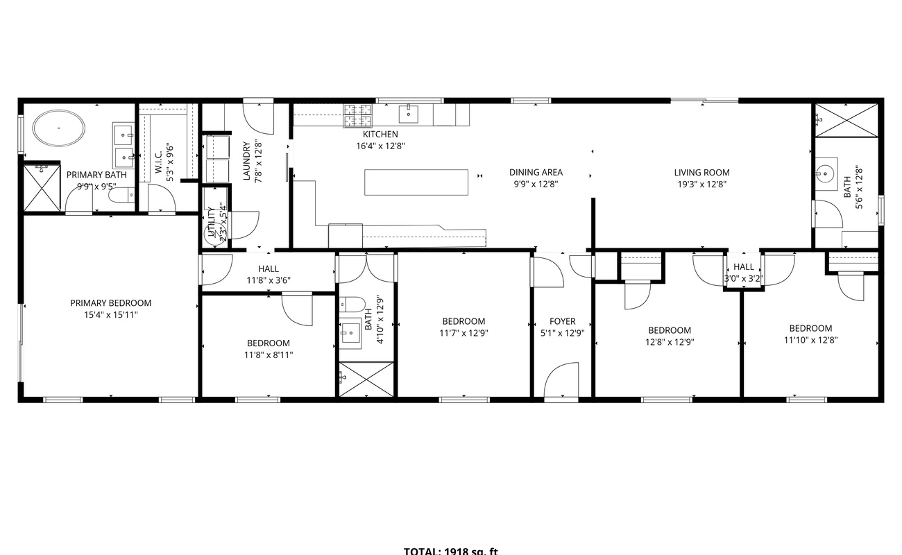 Cozy Haven's floor plan layout.