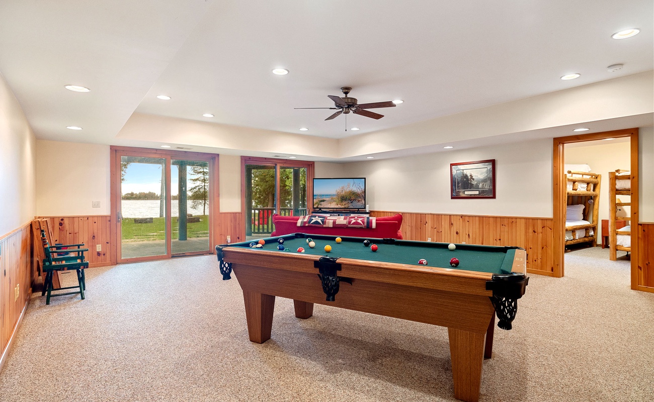 Get ready to have fun in the game room with tons of space for friendly competition.