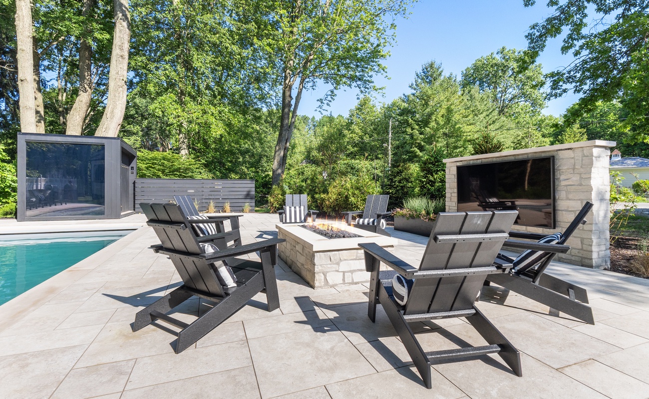 Fire, forest, and flicks—truly living your best life here!