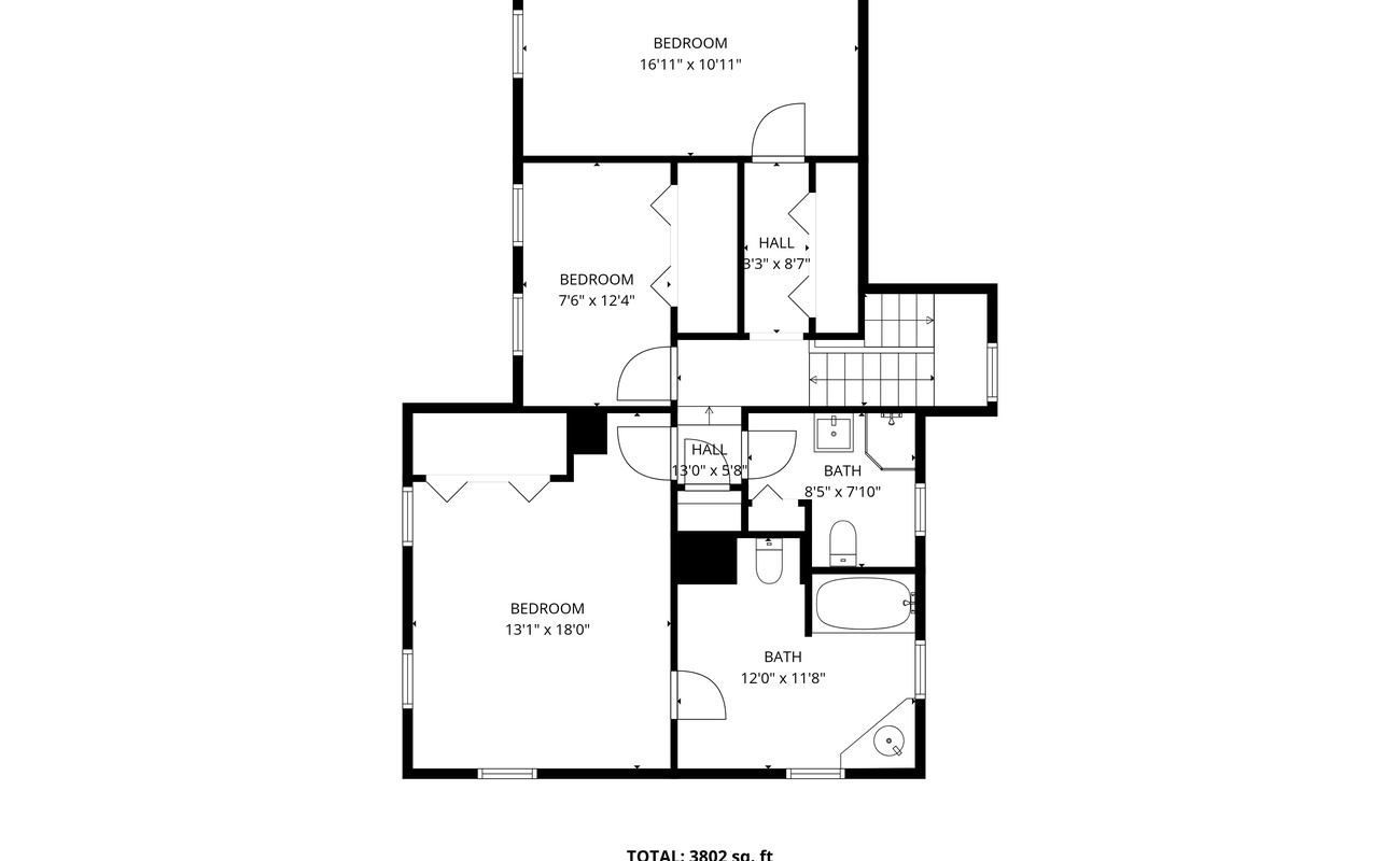 The Farmhouse 2nd Floor Layout.