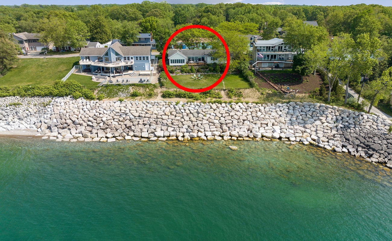 We are directly on Lake Michigan!