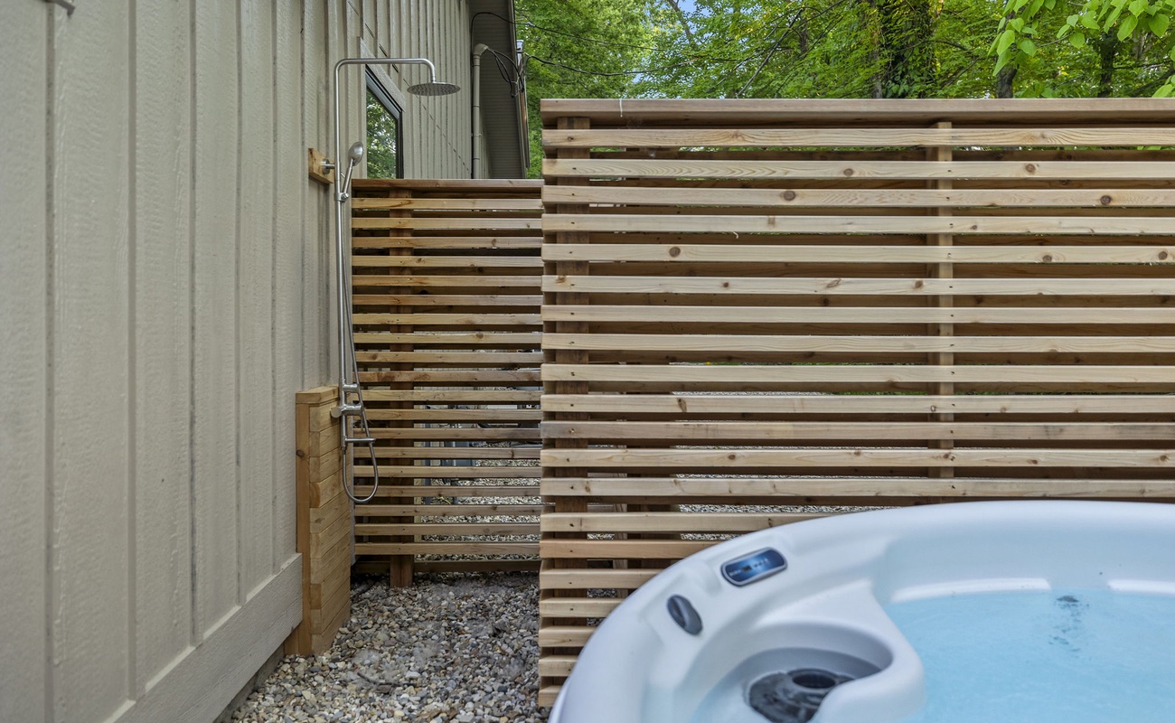 Soaking up the serenity in the backyard paradise.