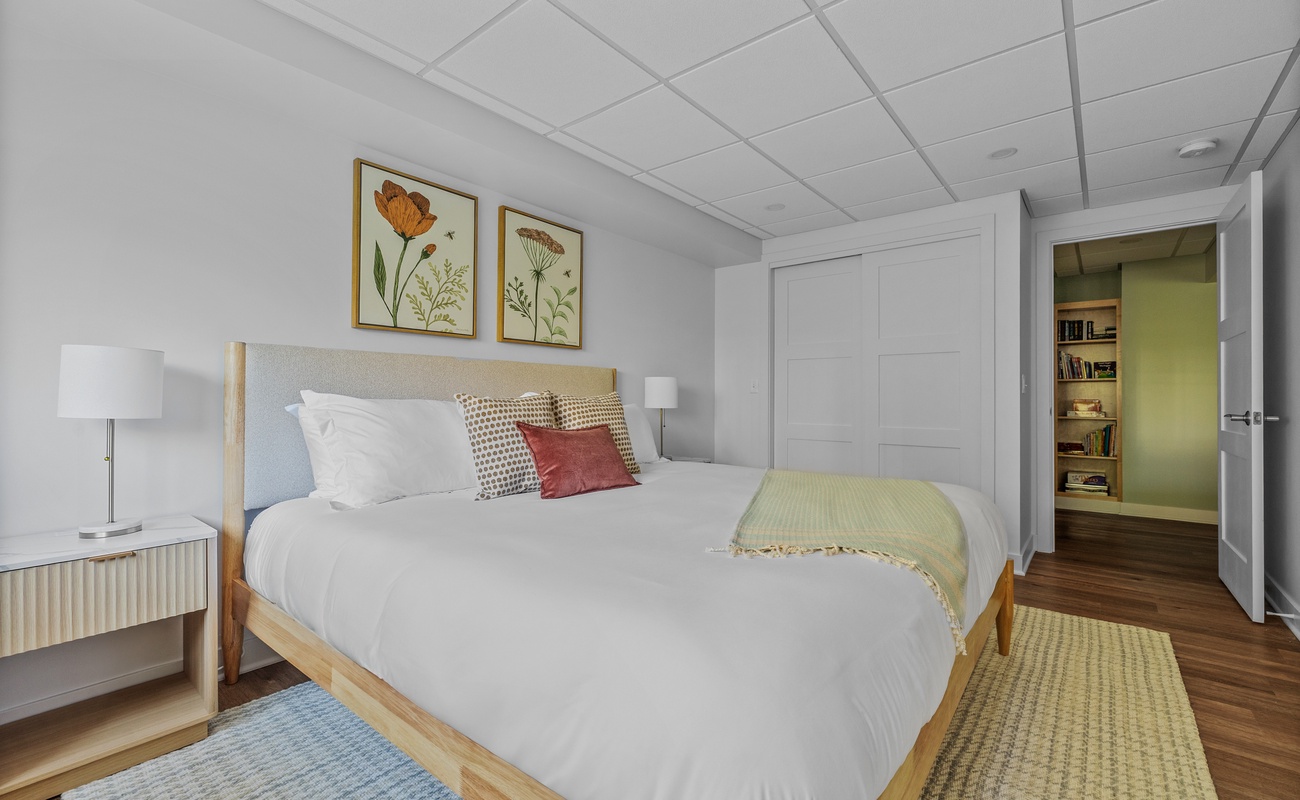 The coziest corner downstairs. Perfect for sleeping in and zoning out.