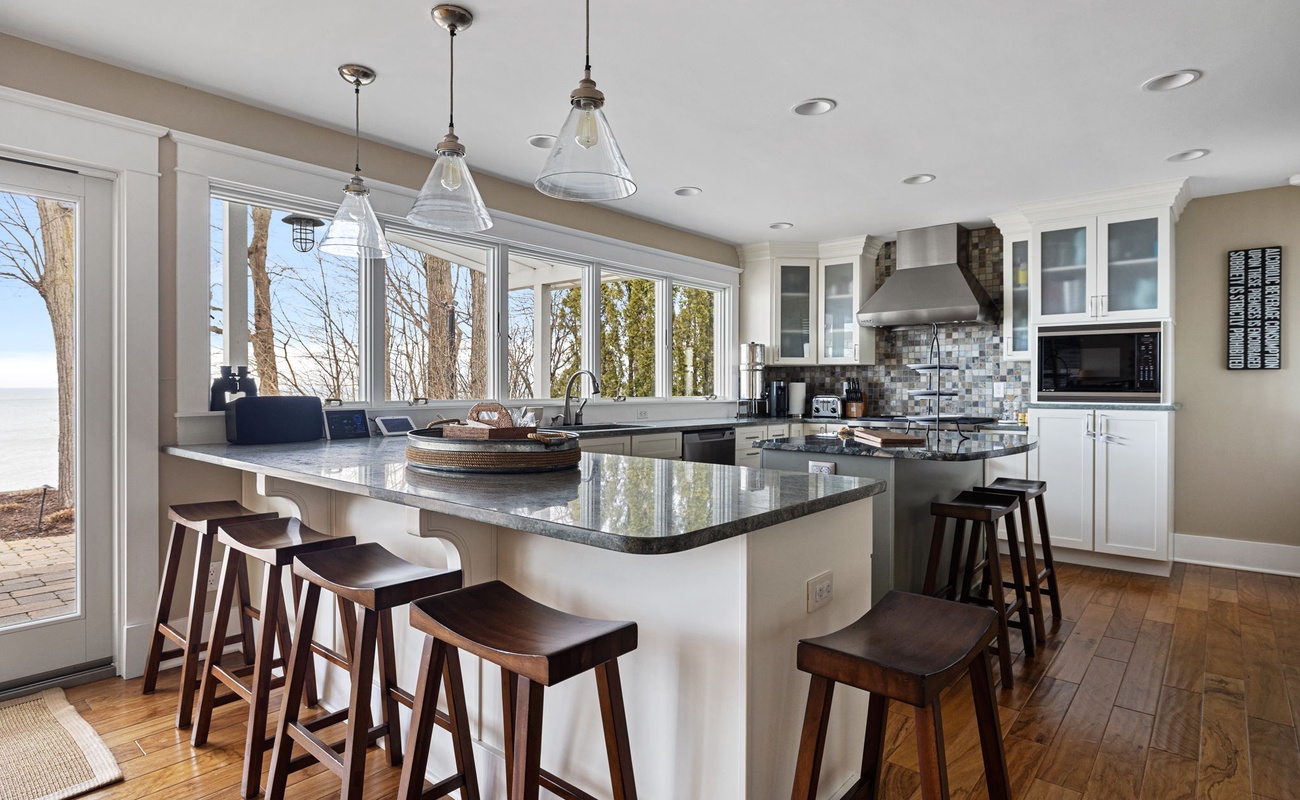 Sip your coffee and stare at the lake from the breakfast nook or kitchen island.