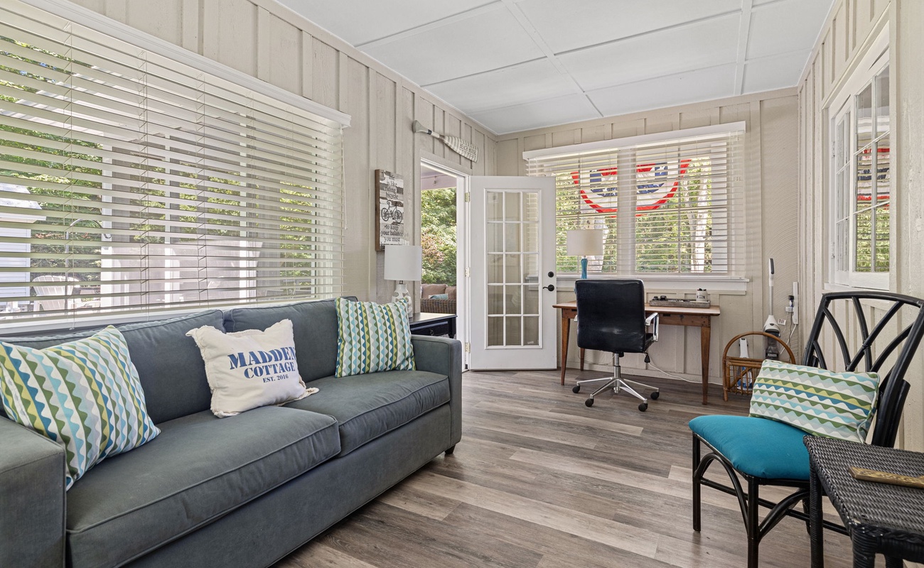 From home office to cozy lounge, this room adapts to your every need.