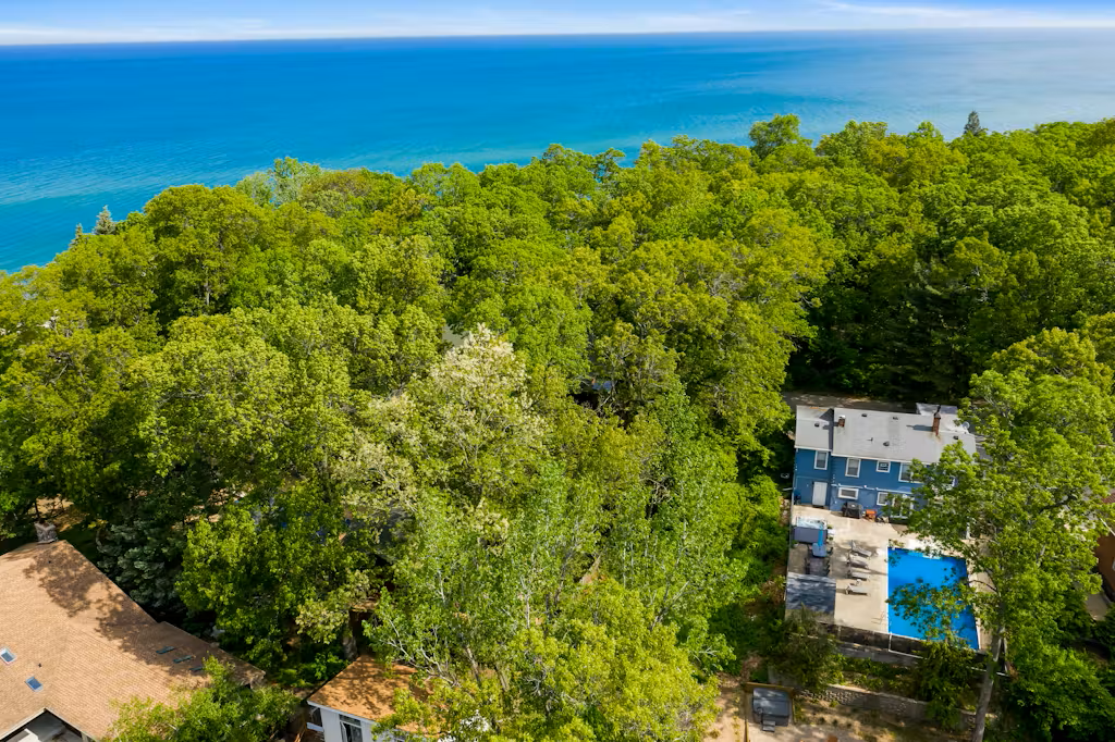 Lake Michigan awaits just steps from Barefoot Cottage.