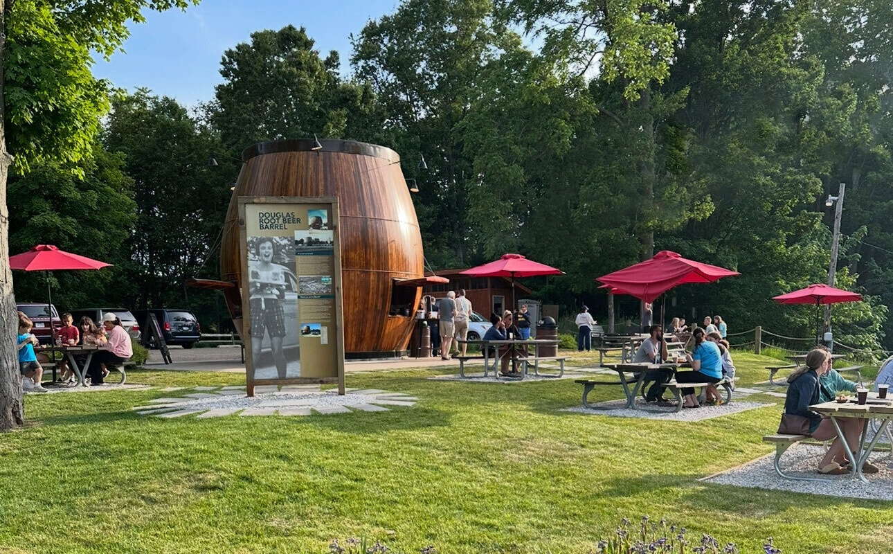 Grab a frosty sip at The Root Beer Barrel.