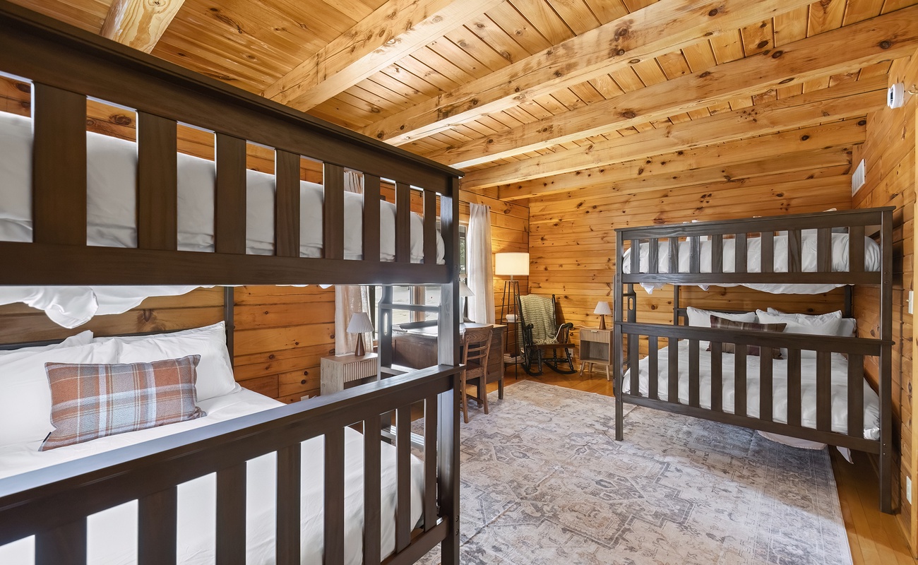 County Line's spacious bunk room is designed for comfortable group stays.