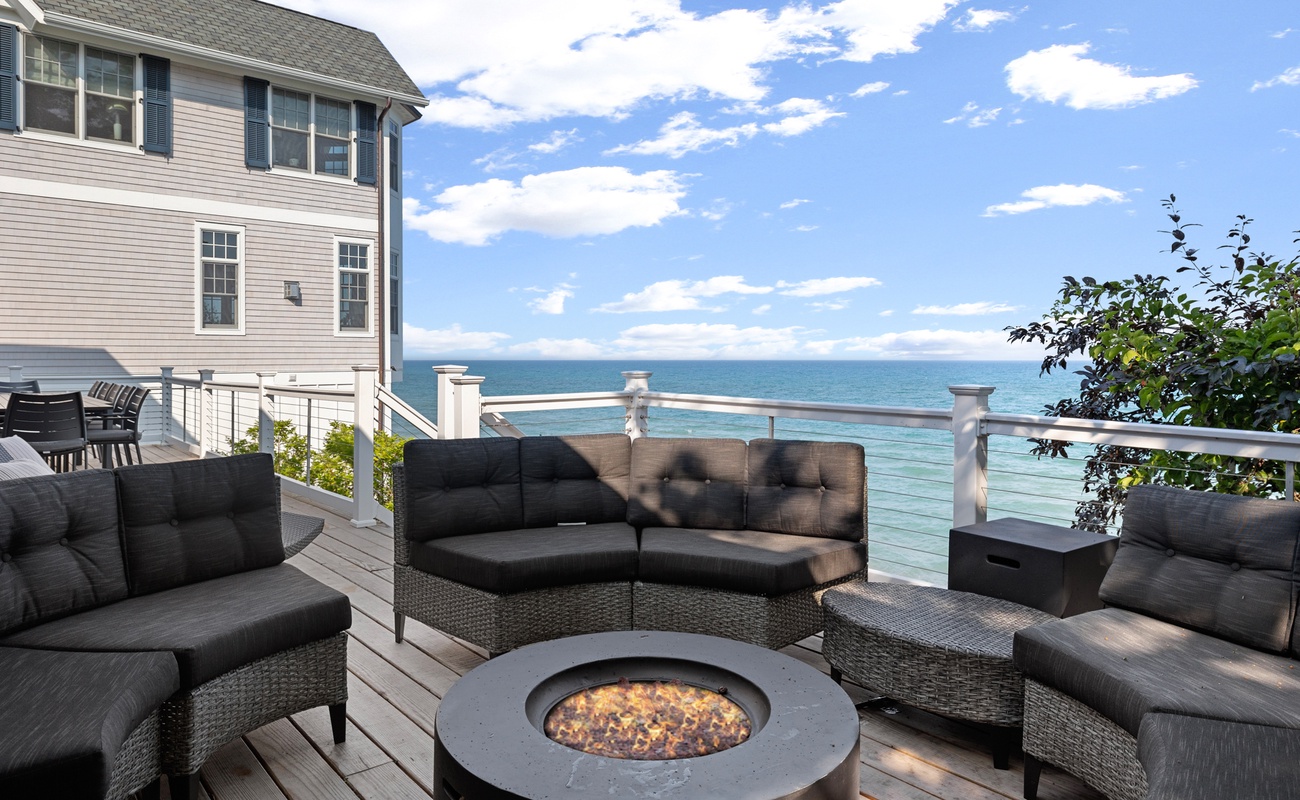 Ocean breeze, warm fire, and good company - the perfect evening setup!