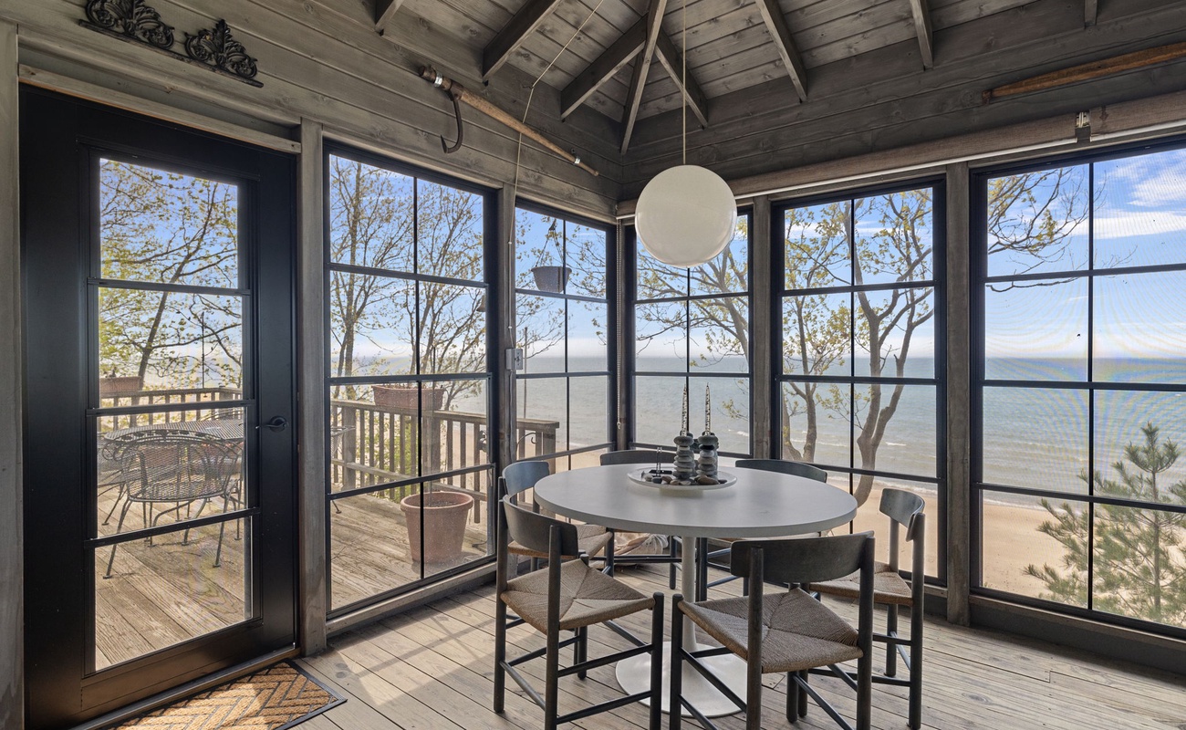 Magnificent Lake Michigan views abound, both inside and out, People.